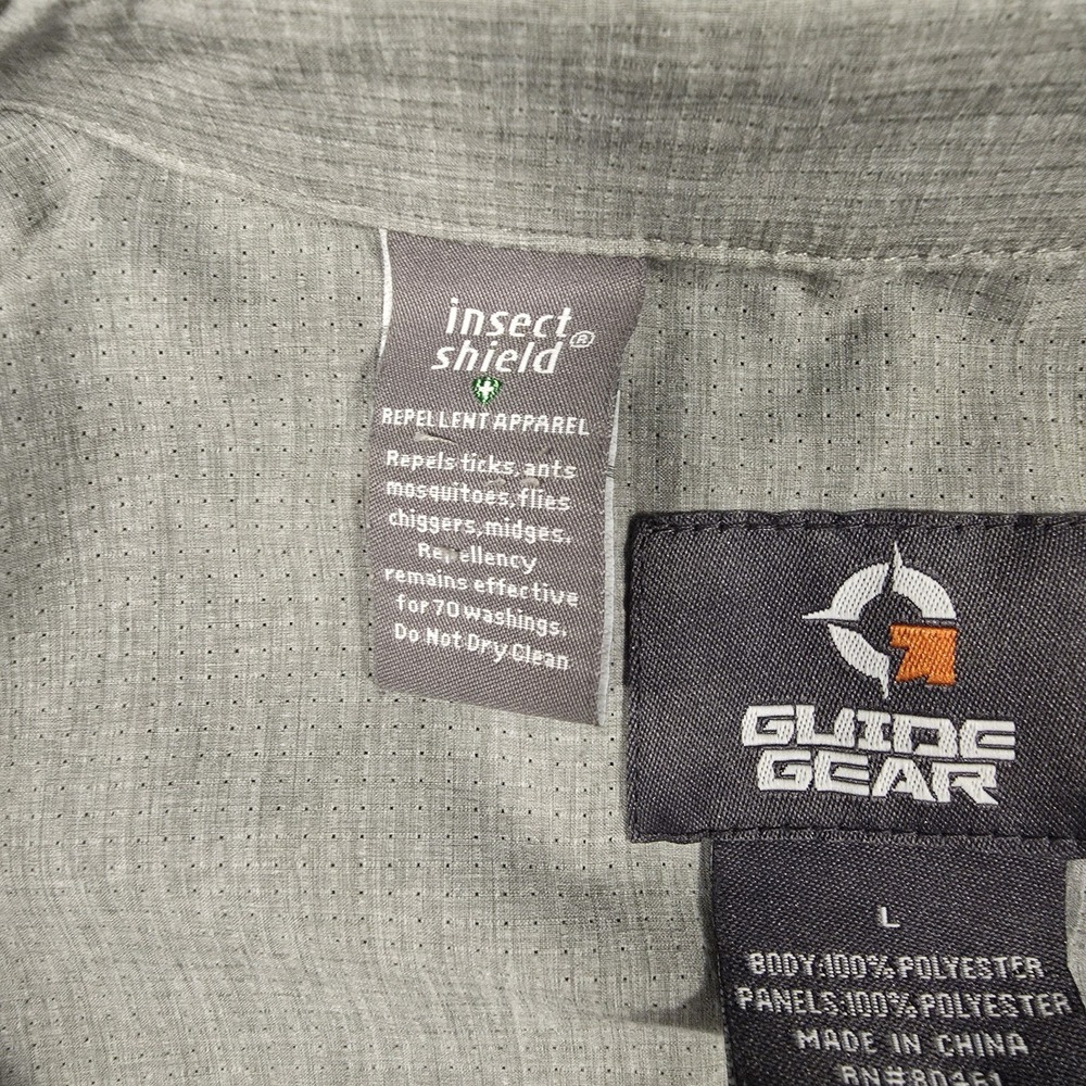 Guide Gear Men's Hunting Shirt Gray Large Insect Shield Ripstop Pheasant Fest - Picture 7 of 13